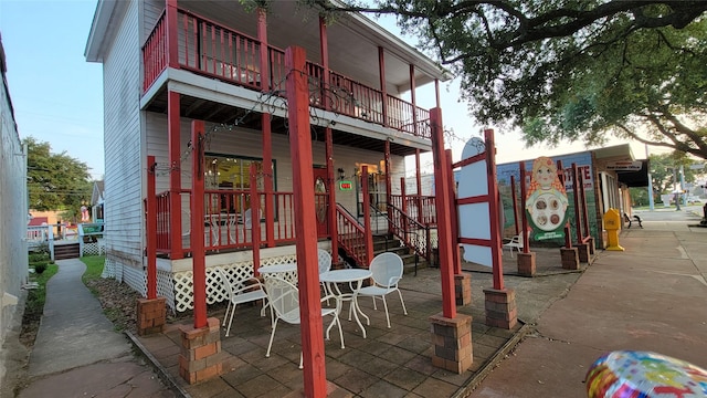 exterior space with a balcony