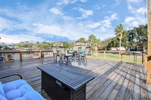 view of wooden deck