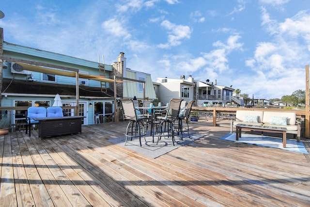 deck with outdoor lounge area