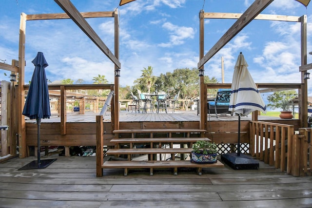 view of wooden terrace