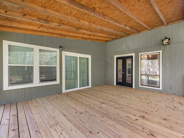 deck with french doors