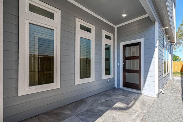 view of doorway to property