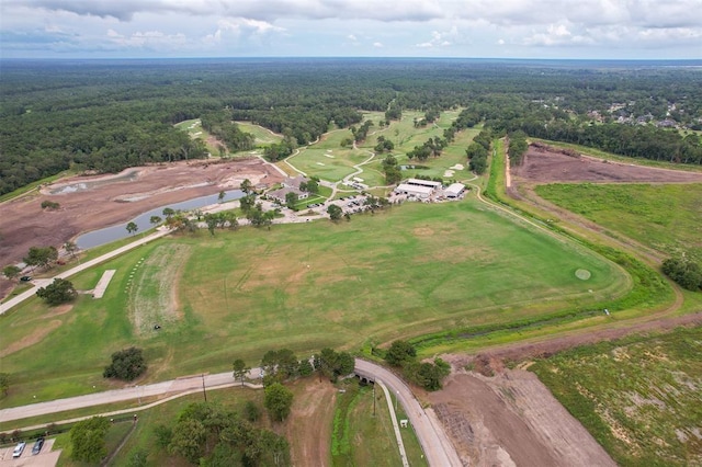 aerial view with a rural view and a water view