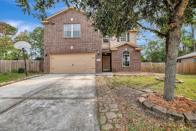 view of front property featuring a garage