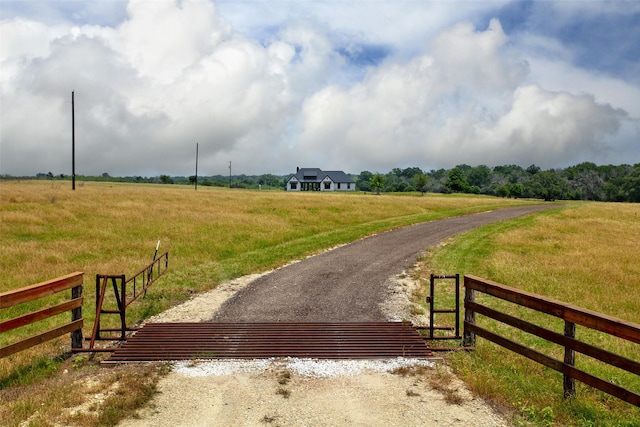 exterior space featuring a rural view