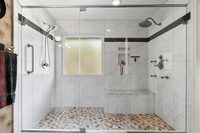 bathroom with walk in shower