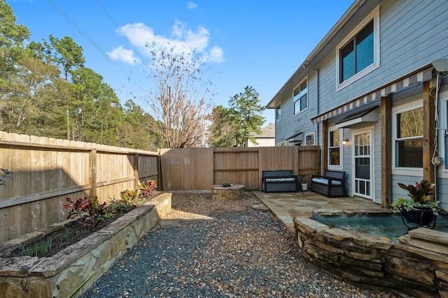 view of yard with a patio area