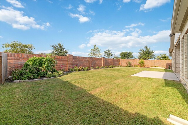 view of yard featuring a patio