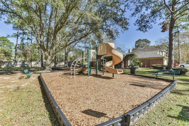 view of jungle gym