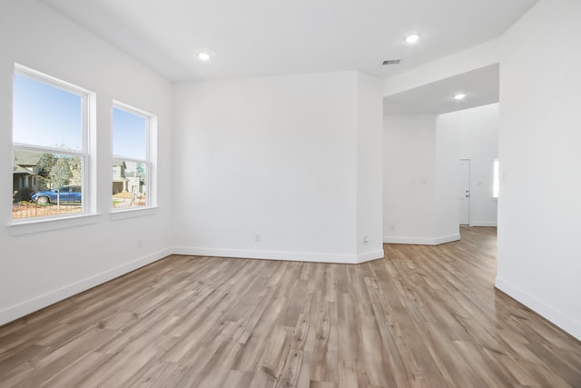 empty room featuring light hardwood / wood-style flooring