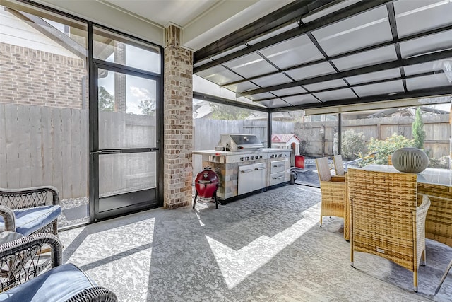 view of sunroom / solarium