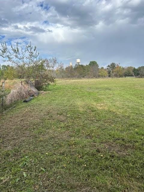 view of yard with a rural view