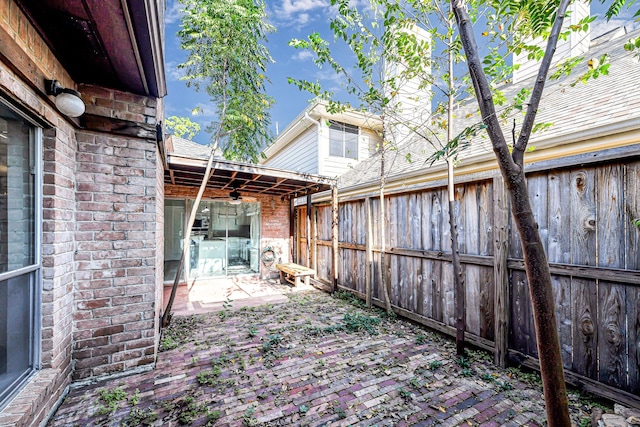 view of yard with a patio