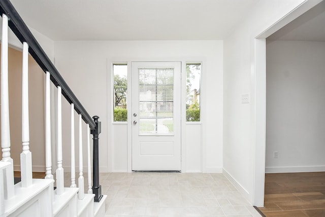 view of foyer entrance