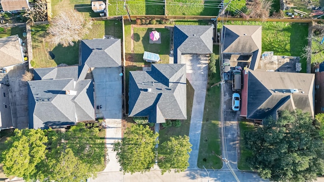 aerial view featuring a residential view