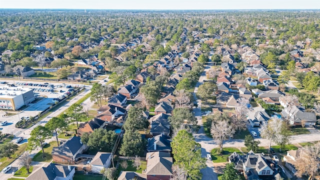 bird's eye view with a residential view