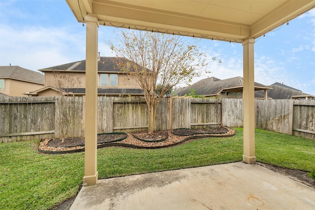 view of yard with a patio area