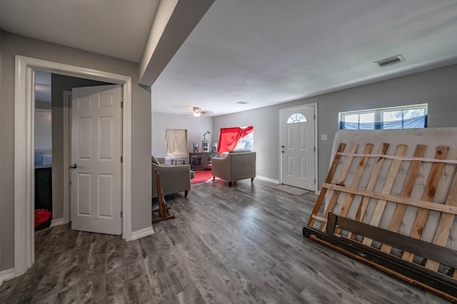 entryway featuring hardwood / wood-style floors