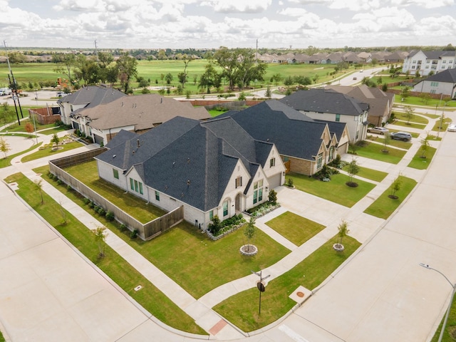 aerial view featuring a residential view