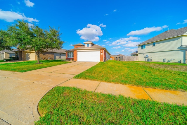 view of front of home with a front lawn