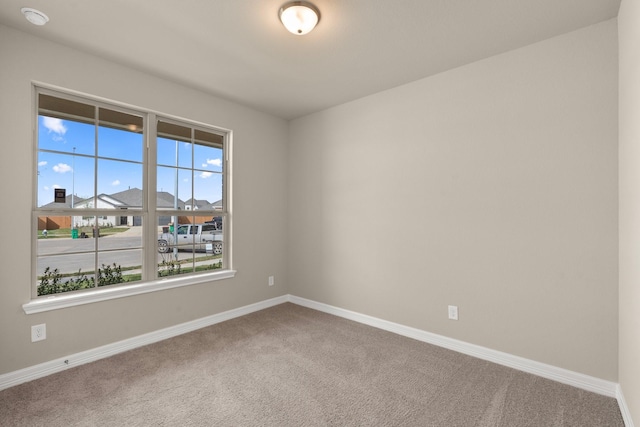 spare room with a healthy amount of sunlight and carpet floors