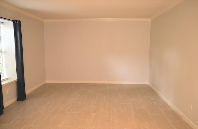 empty room with crown molding