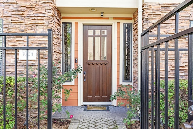 view of doorway to property