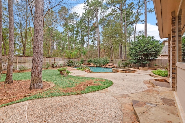 view of yard with a patio area