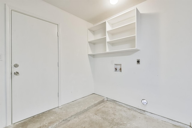 laundry area featuring washer hookup and hookup for an electric dryer