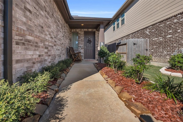 view of doorway to property