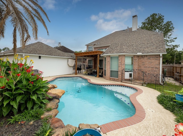 view of pool with a patio