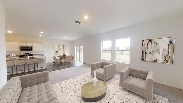 view of carpeted living room