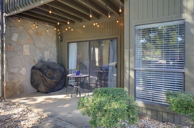 view of patio featuring grilling area