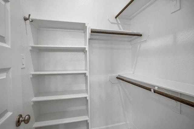 view of walk in closet