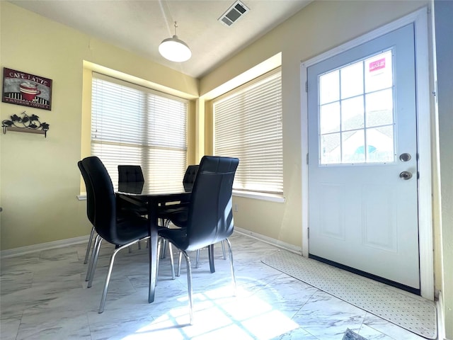 view of dining area