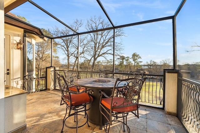 view of sunroom / solarium