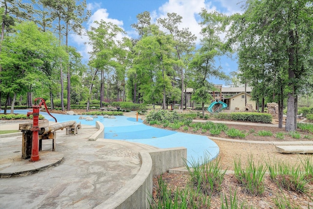 view of community featuring a playground