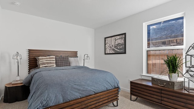 bedroom with carpet floors