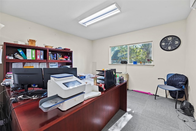 office area with carpet flooring