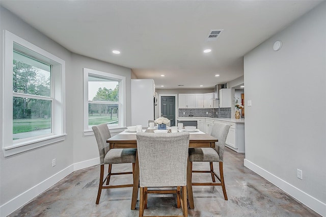 view of dining room