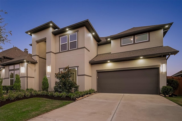 view of front of home featuring a garage