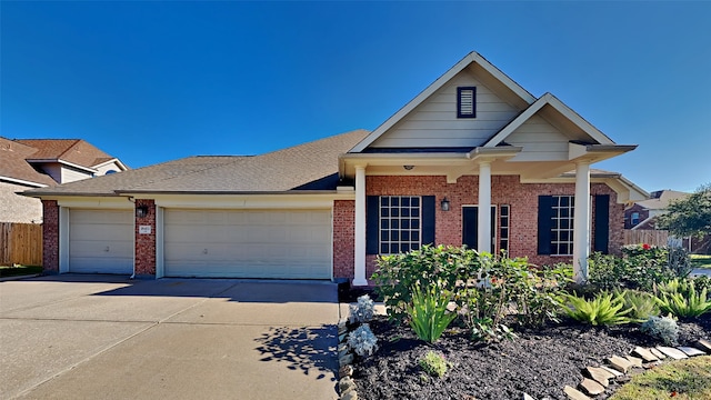 view of front of home featuring a garage