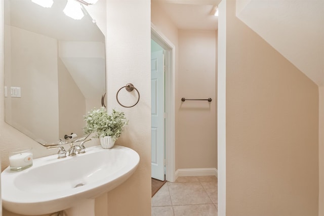 bathroom featuring tile patterned floors and sink