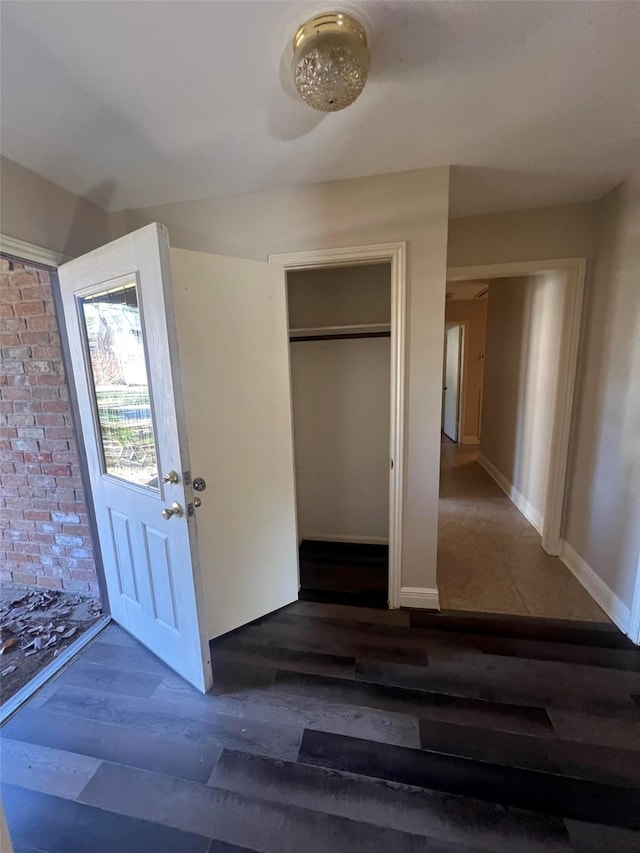 interior space featuring dark hardwood / wood-style floors