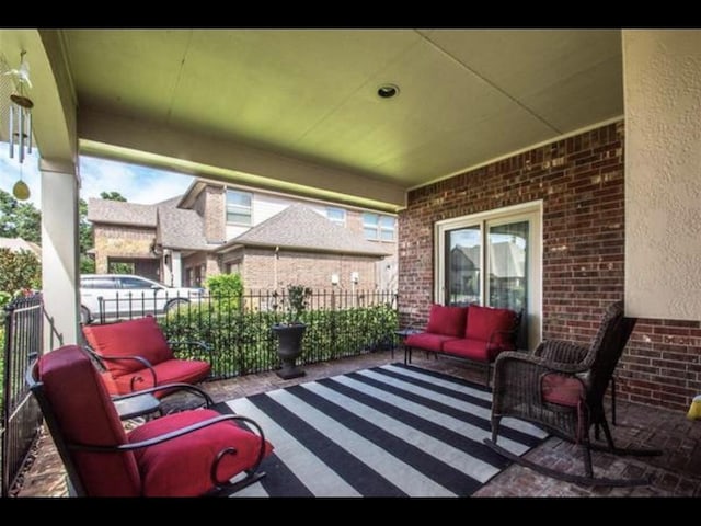 view of patio / terrace featuring an outdoor hangout area