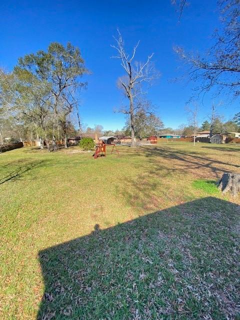 view of yard featuring a playground