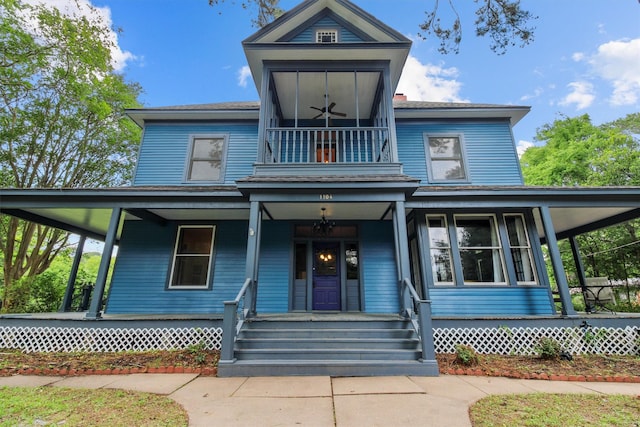 view of front facade with a porch