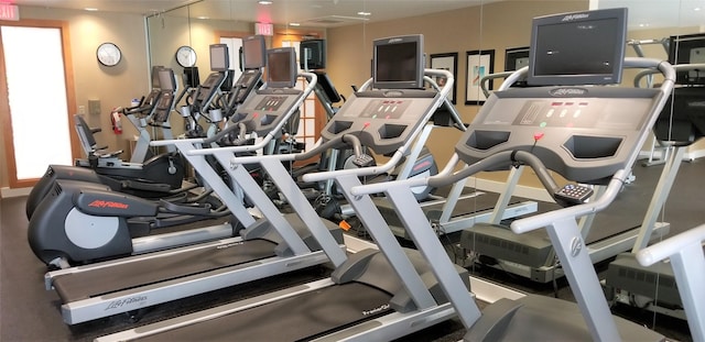 view of exercise room