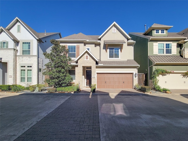 view of property featuring a garage