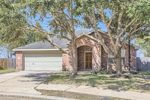 view of front of home featuring a garage